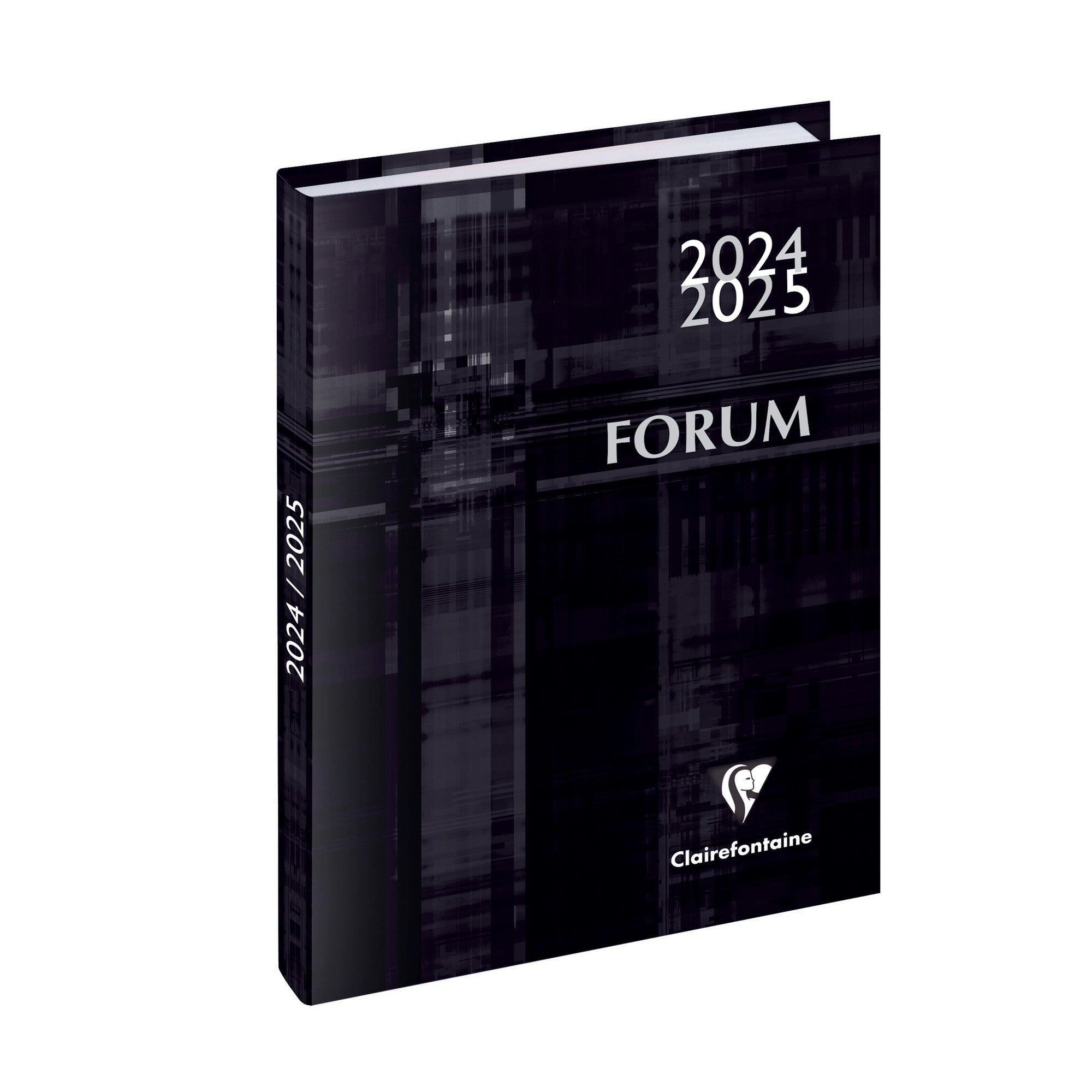 Agenda Scolaire 2024-2025 CLAIREFONTAINE Forum Office Métric - 1 jour par page - 15 x 21 cm - Noir -