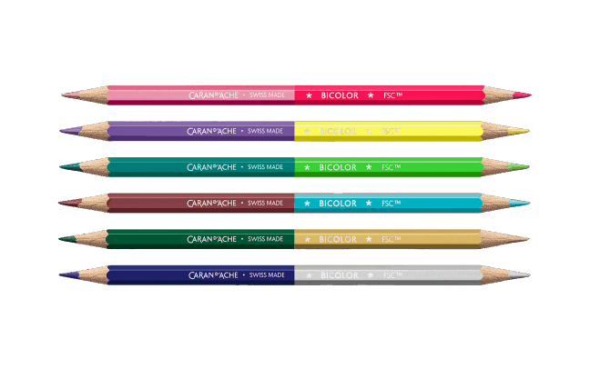 Boîte 6 Crayons Bicolor CARAN D'ACHE Claim Your Style Édition Spéciale 5 - 7630002354837