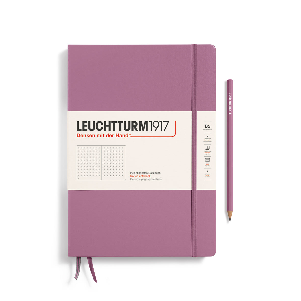 Carnet LEUCHTTURM1917 Classic - B5 - Hardcover - Pointillé - Dusty Rose