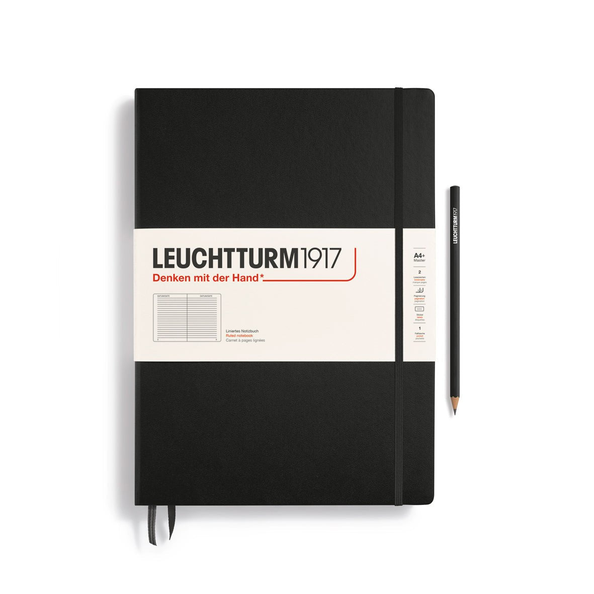 Carnet LEUCHTTURM1917 Classic - A4+ - Hardcover - Ligné - Black - 4004117257599