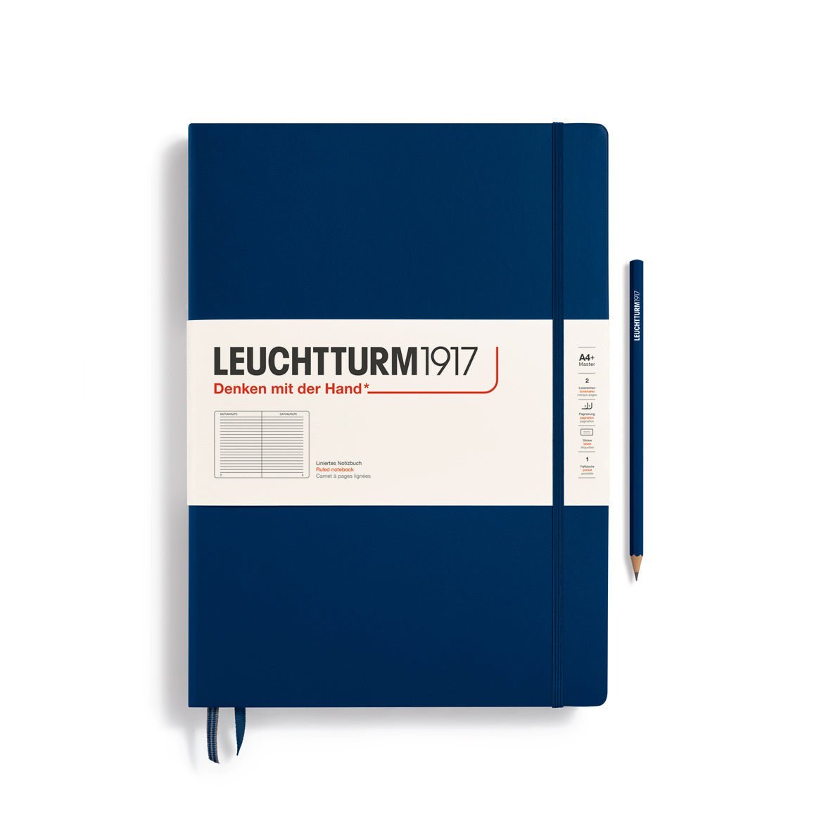 Carnet LEUCHTTURM1917 Classic - A4+ - Hardcover - Ligné - Navy - 4004117553646