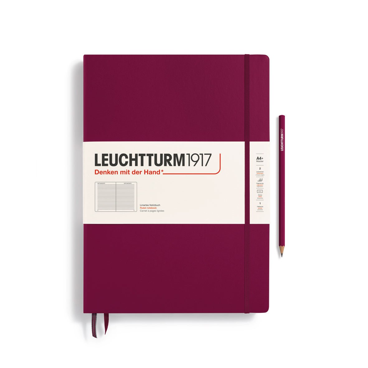 Carnet LEUCHTTURM1917 Classic - A4+ - Hardcover - Ligné - Port Red - 4004117610615