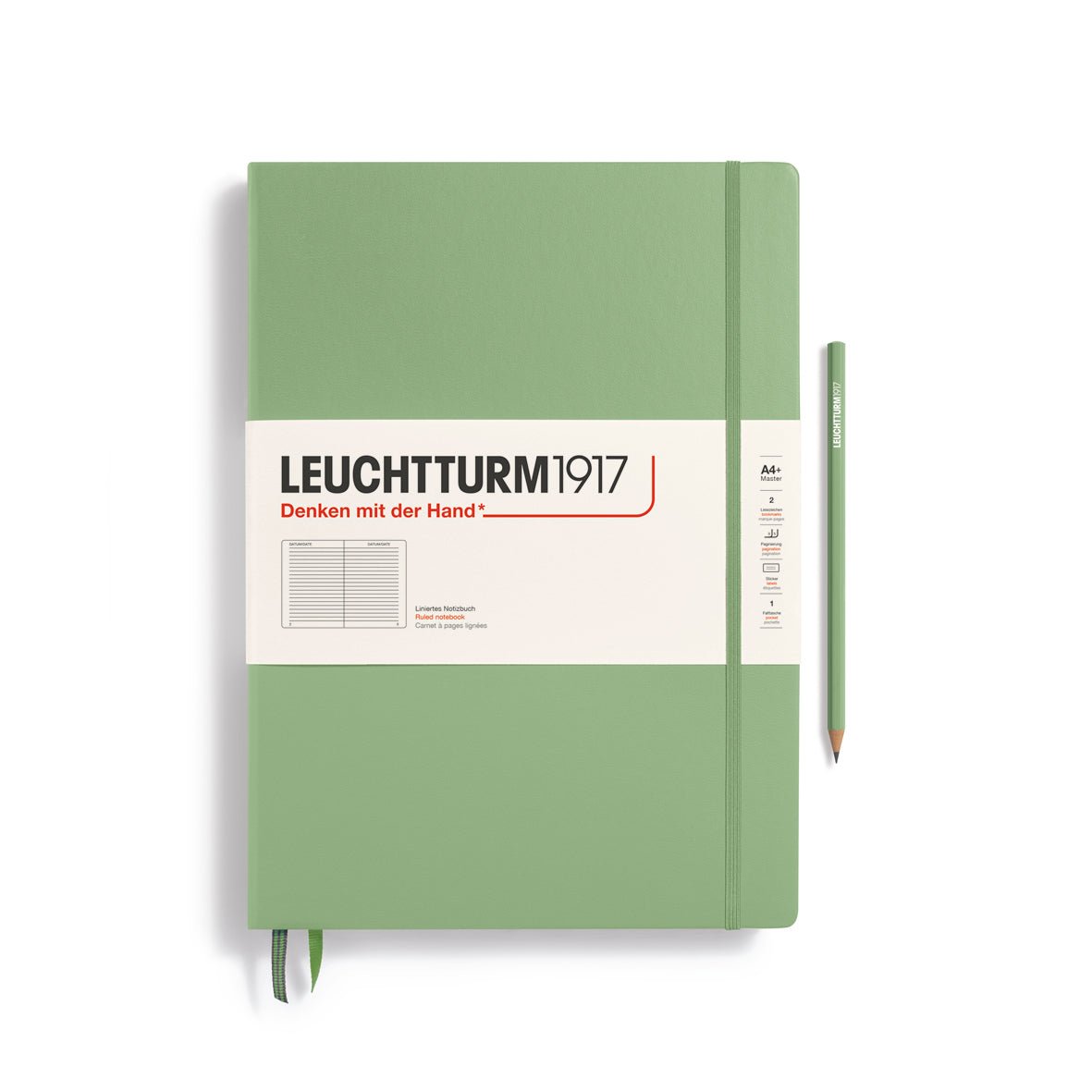 Carnet LEUCHTTURM1917 Classic - A4+ - Hardcover - Ligné - Sage - 