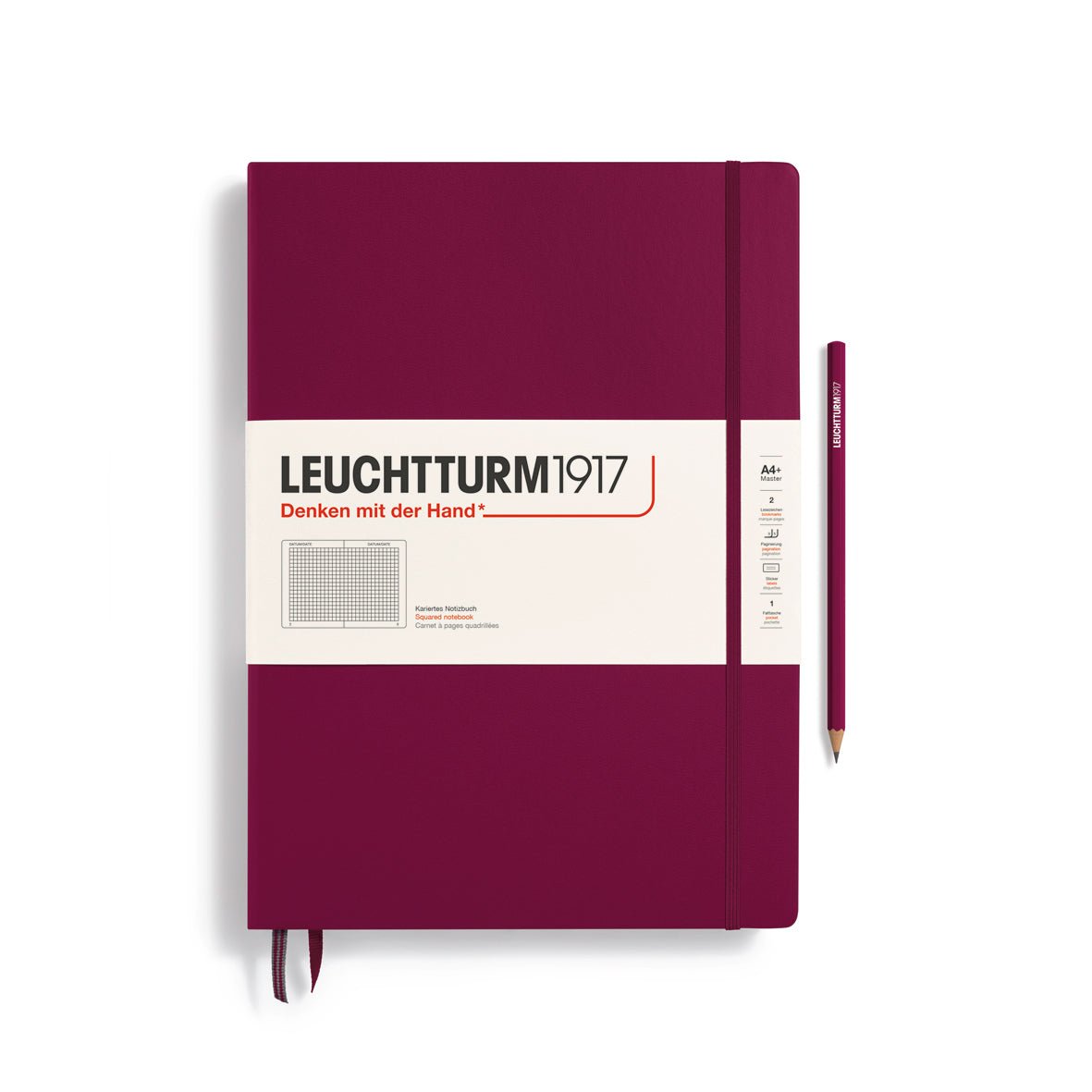 Carnet LEUCHTTURM1917 Classic - A4+ - Hardcover - Quadrillé - Port Red - 4004117610622