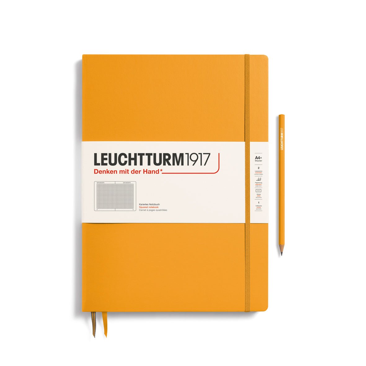 Carnet LEUCHTTURM1917 Classic - A4+ Slim - Hardcover - Quadrillé - Rising Sun - 4004117632686