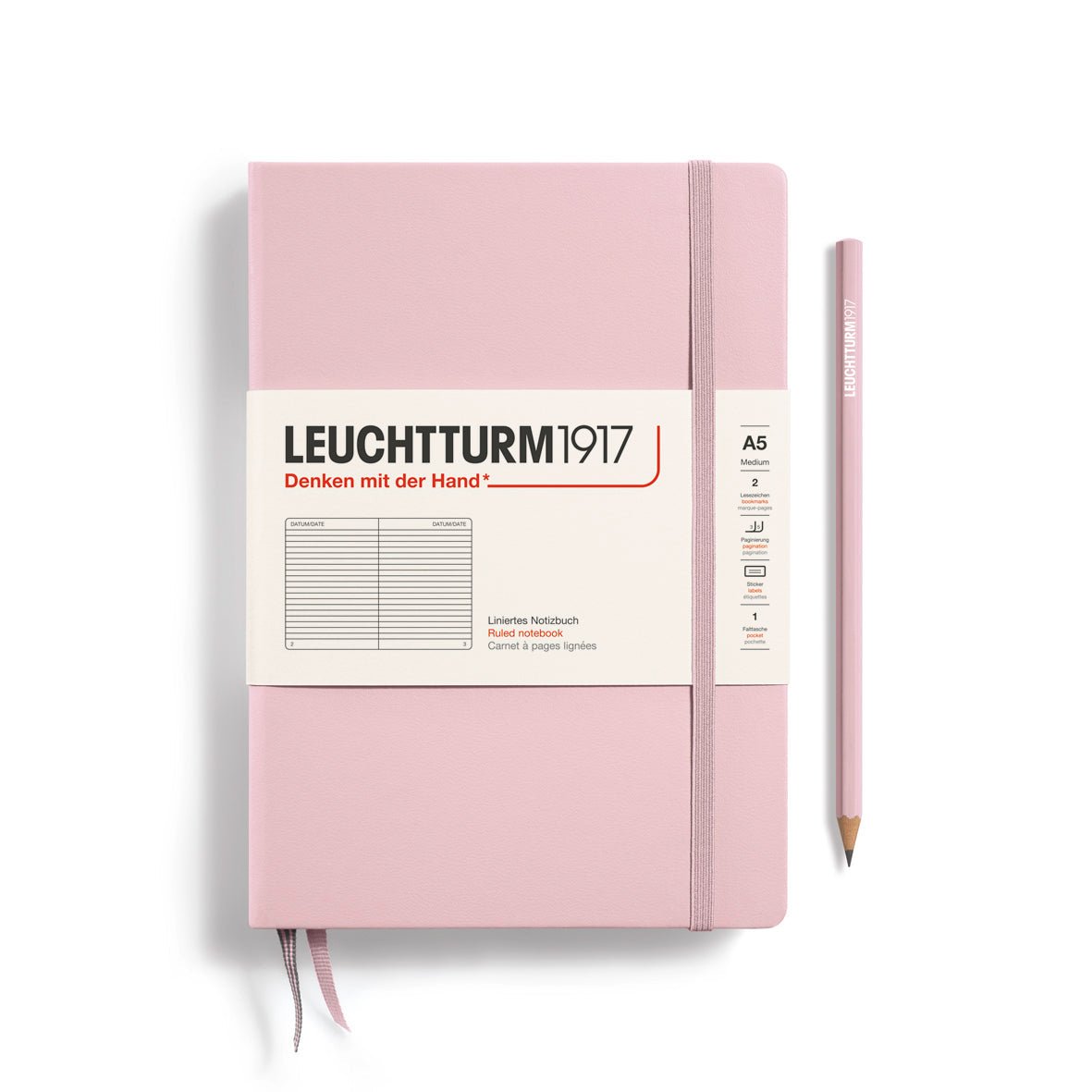 Carnet LEUCHTTURM1917 Classic - A5 - Hardcover - Ligné - Powder - 4004117569906