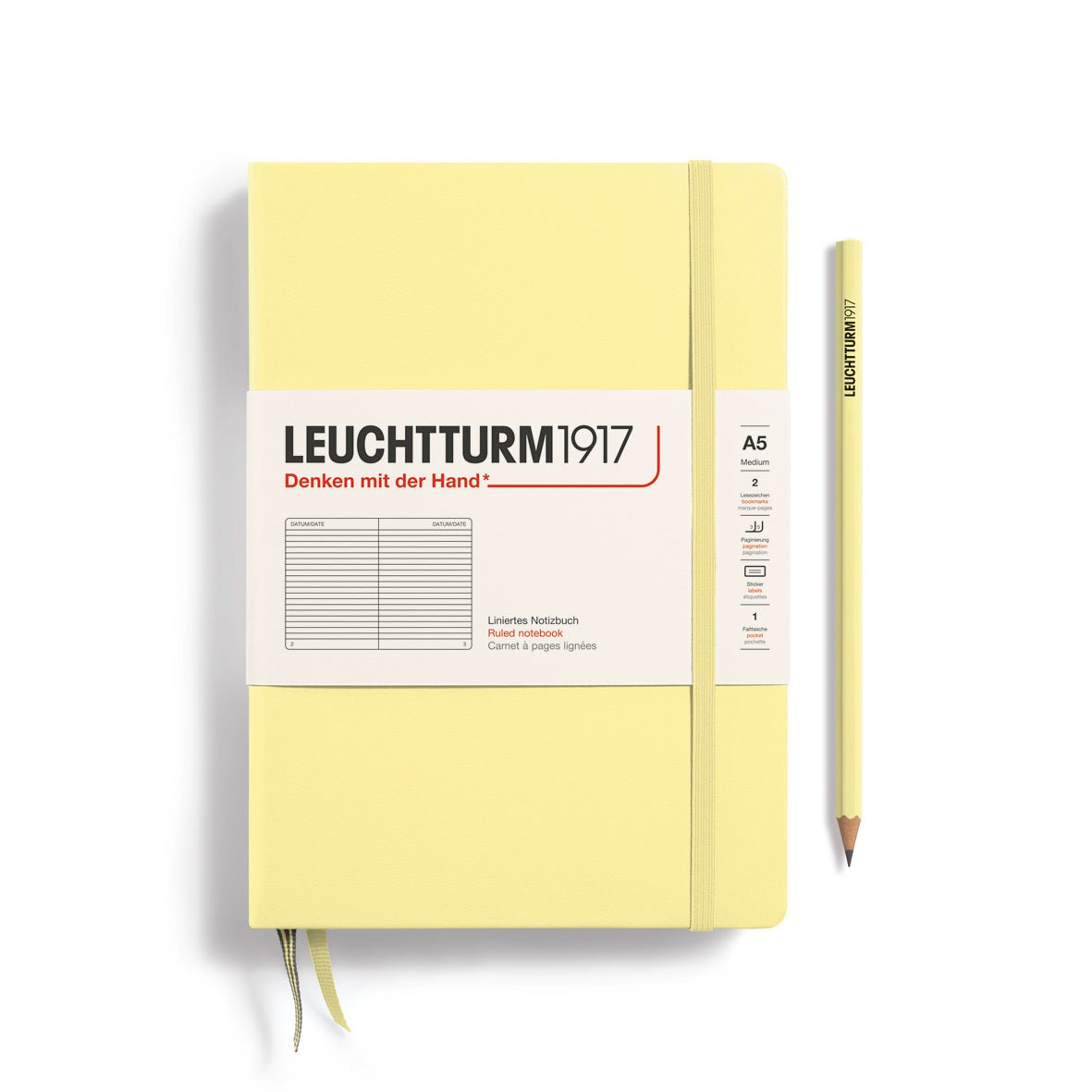 Carnet LEUCHTTURM1917 Classic - A5 - Hardcover - Ligné - Vanilla - 4004117609350