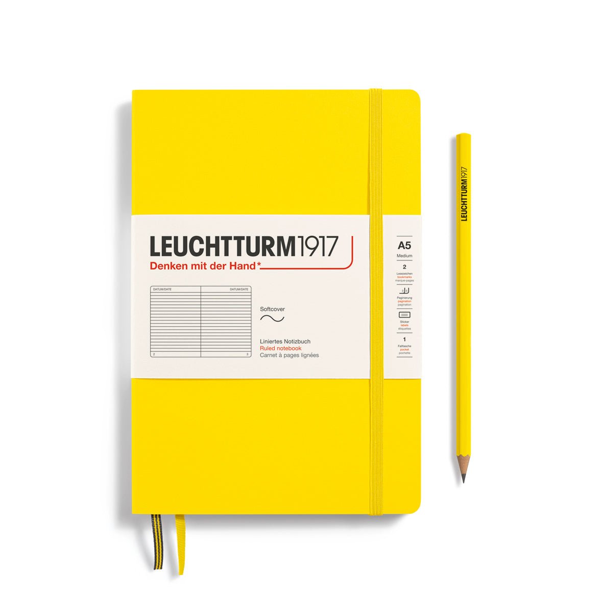 Carnet LEUCHTTURM1917 Classic - A5 - Softcover - Ligné - Lemon - 4004117582899