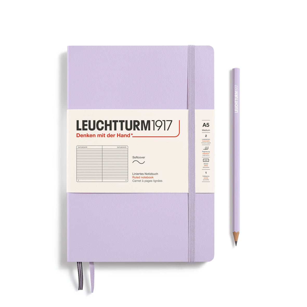 Carnet LEUCHTTURM1917 Classic - A5 - Softcover - Ligné - Lilac - 4004117609473