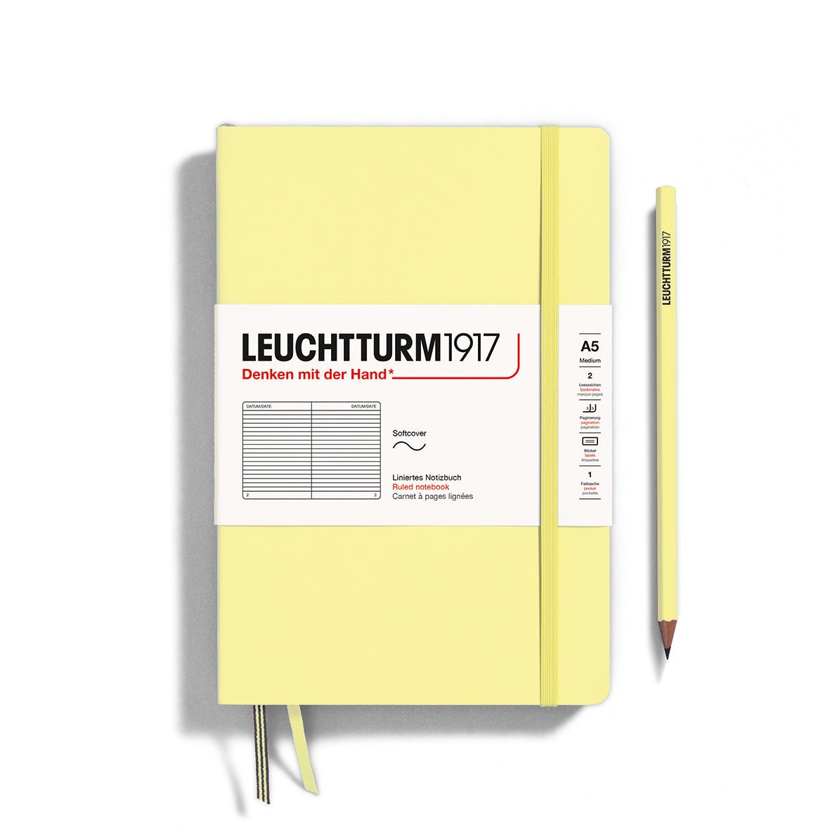 Carnet LEUCHTTURM1917 Classic - A5 - Softcover - Ligné - Vanilla - 4004117609510