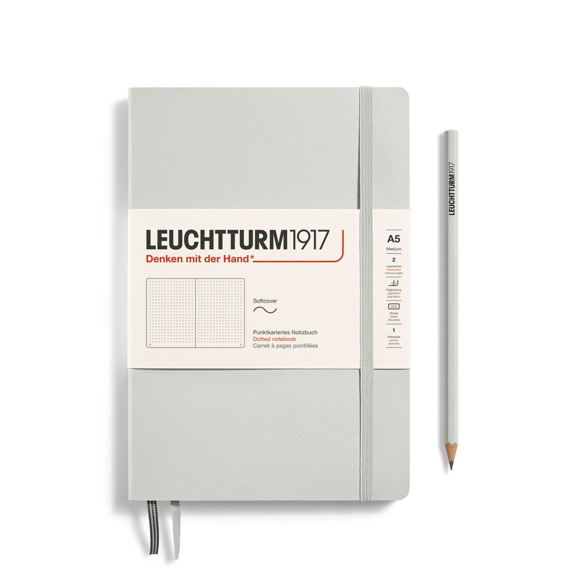 Carnet LEUCHTTURM1917 Classic - A5 - Softcover - Pointillé - Light Grey - 4004117626012