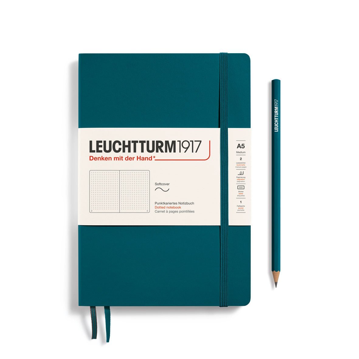 Carnet LEUCHTTURM1917 Classic - A5 - Softcover - Pointillé - Pacific Green - 4004117583018