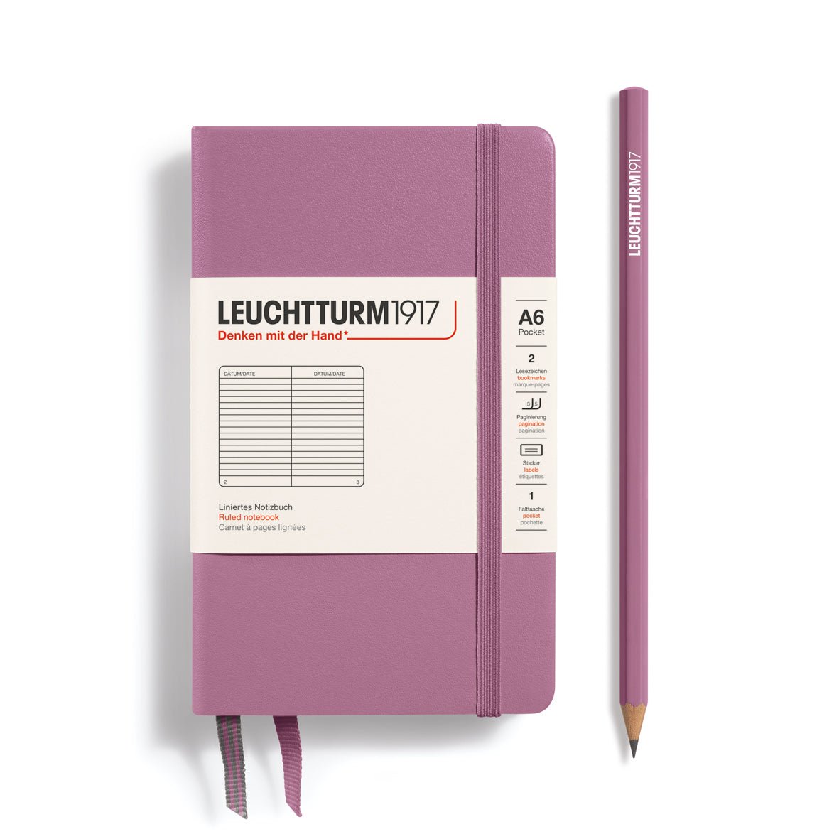 Carnet LEUCHTTURM1917 Classic - A6 - Hardcover - Ligné - Dusty Rose - 