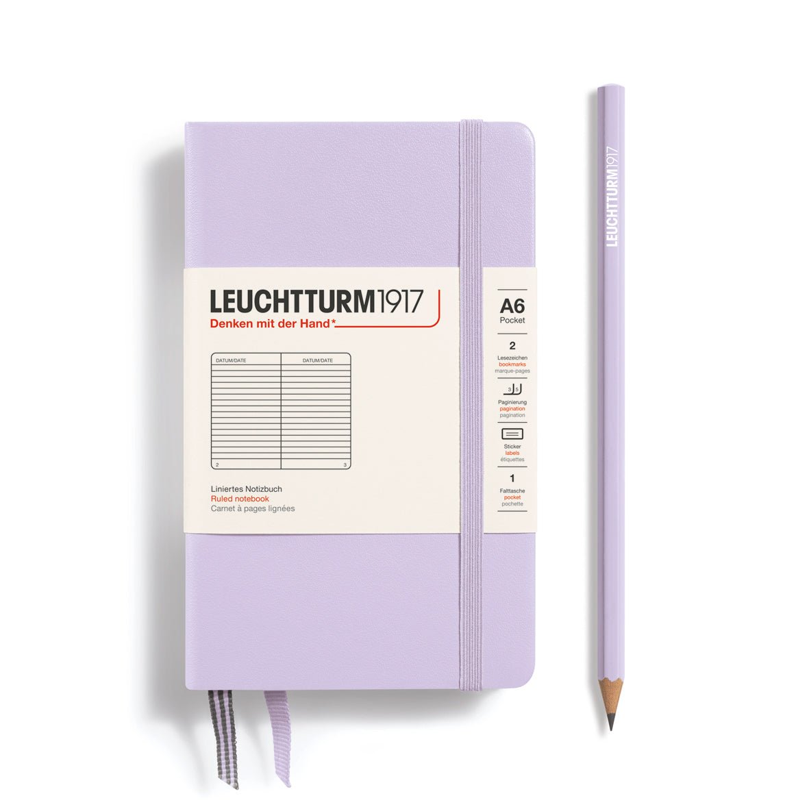 Carnet LEUCHTTURM1917 Classic - A6 - Hardcover - Ligné - Lilac - 4004117632716