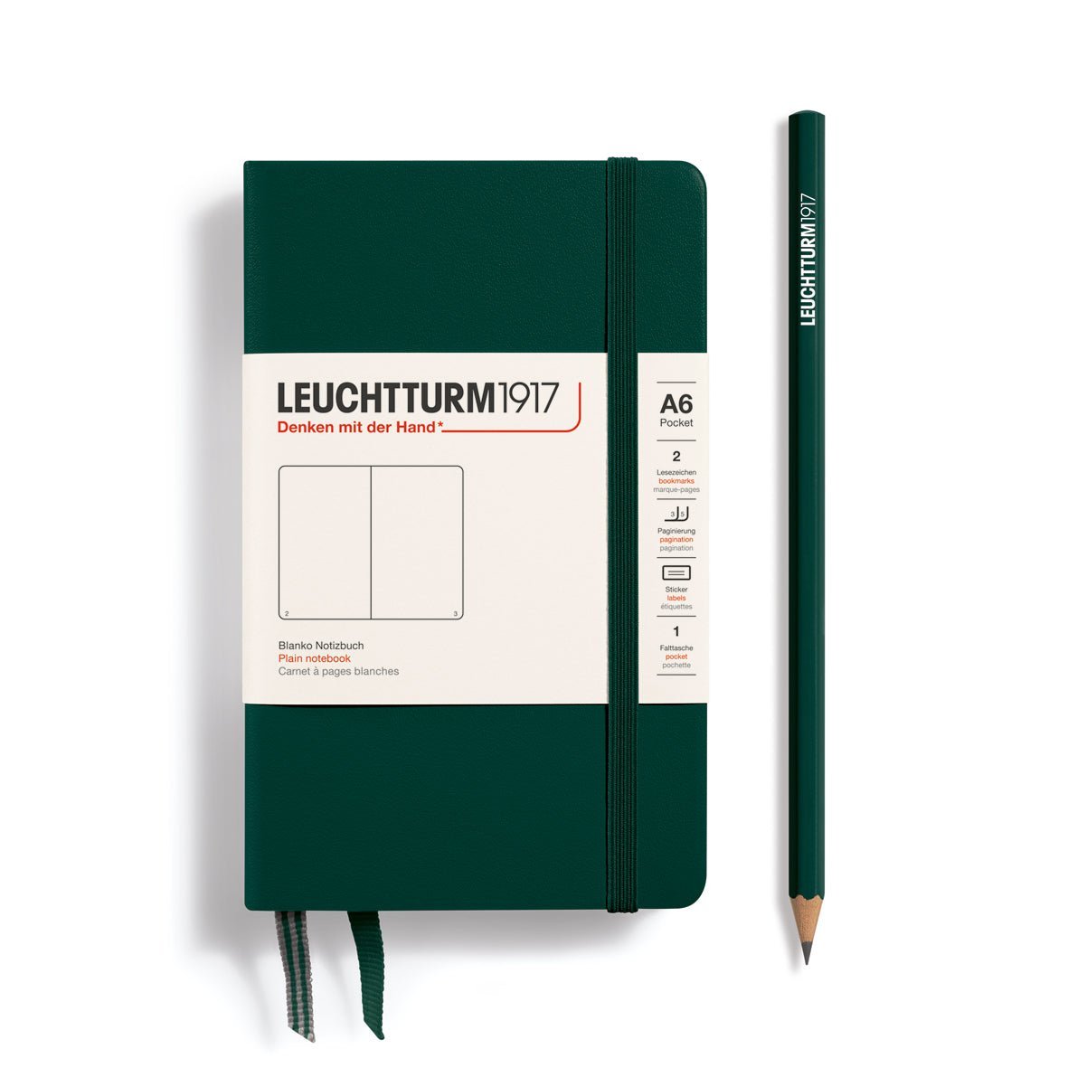 Carnet LEUCHTTURM1917 Classic - A6 - Hardcover - Uni - Forest Green - 4004117647857