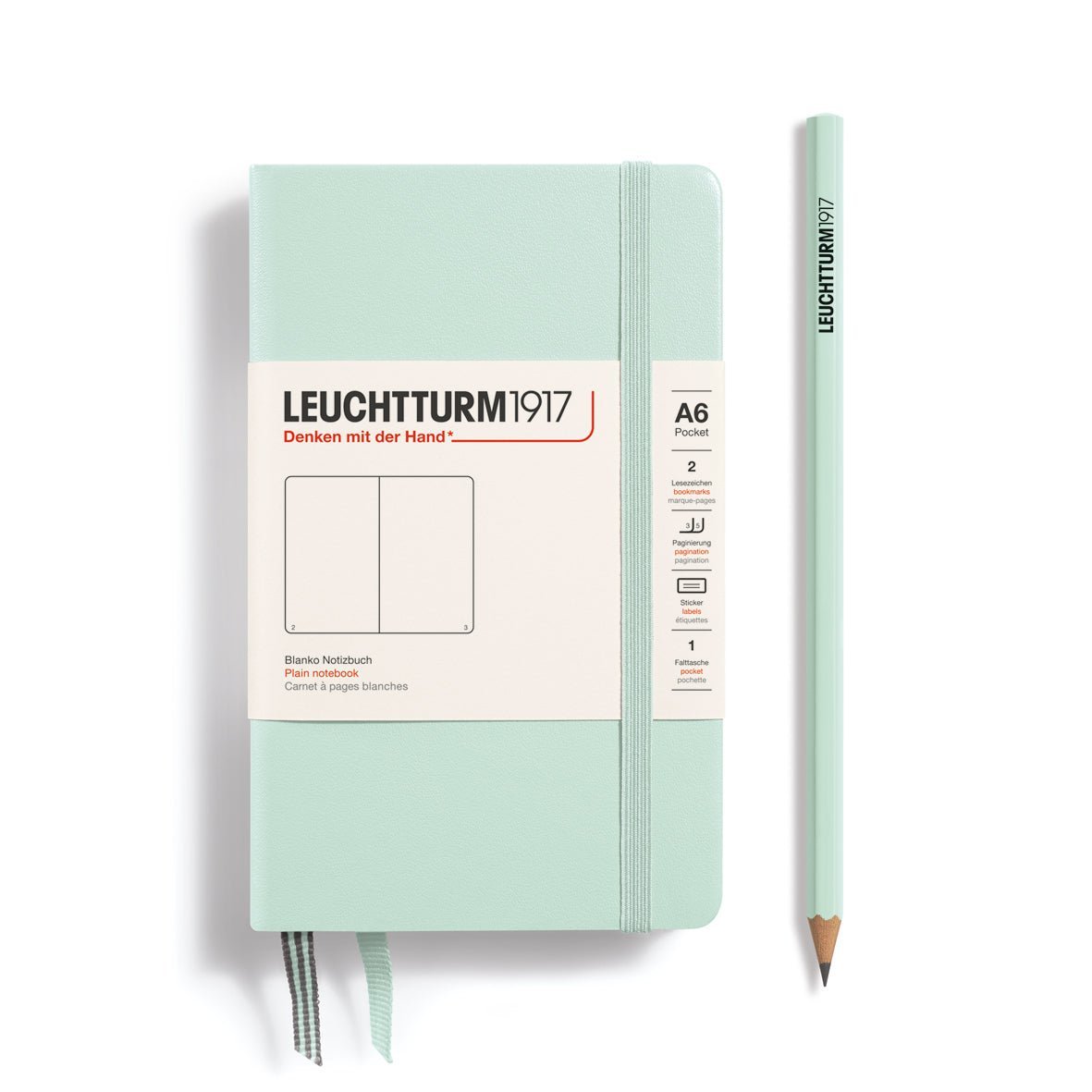 Carnet LEUCHTTURM1917 Classic - A6 - Hardcover - Uni - Mint Green - 4004117647895