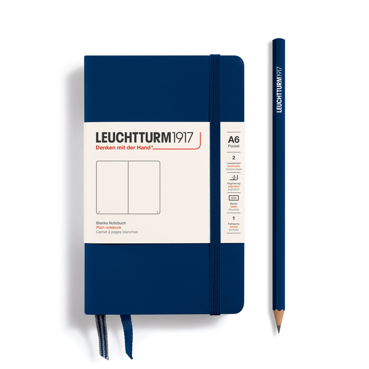 Carnet LEUCHTTURM1917 Classic - A6 - Hardcover - Uni - Navy - 4004117393822