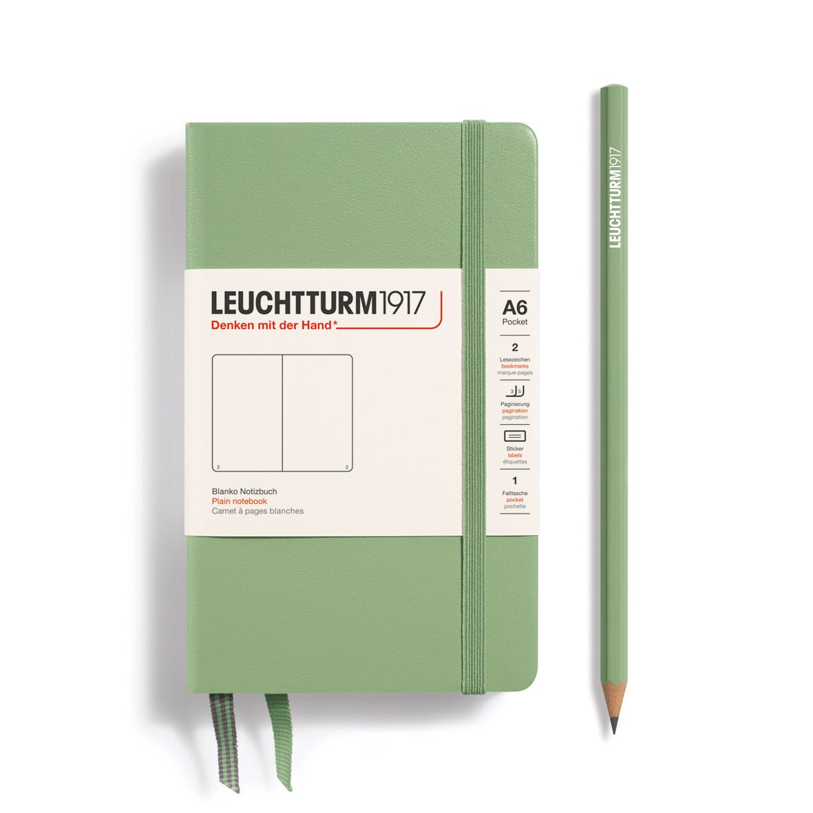 Carnet LEUCHTTURM1917 Classic - A6 - Hardcover - Uni - Sage - 4004117593451