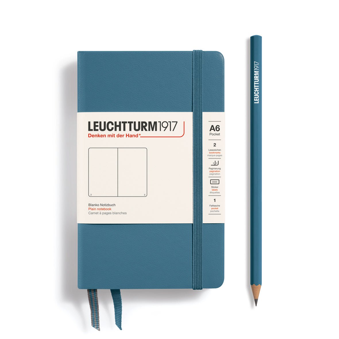 Carnet LEUCHTTURM1917 Classic - A6 - Hardcover - Uni - Stone Blue - 4004117610714