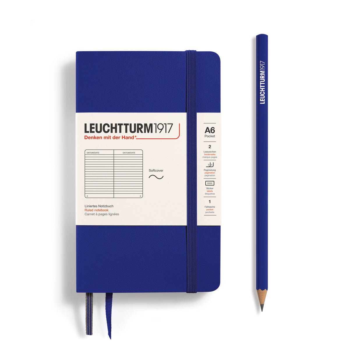 Carnet LEUCHTTURM1917 Classic - A6 - Softcover - Ligné - Ink - 