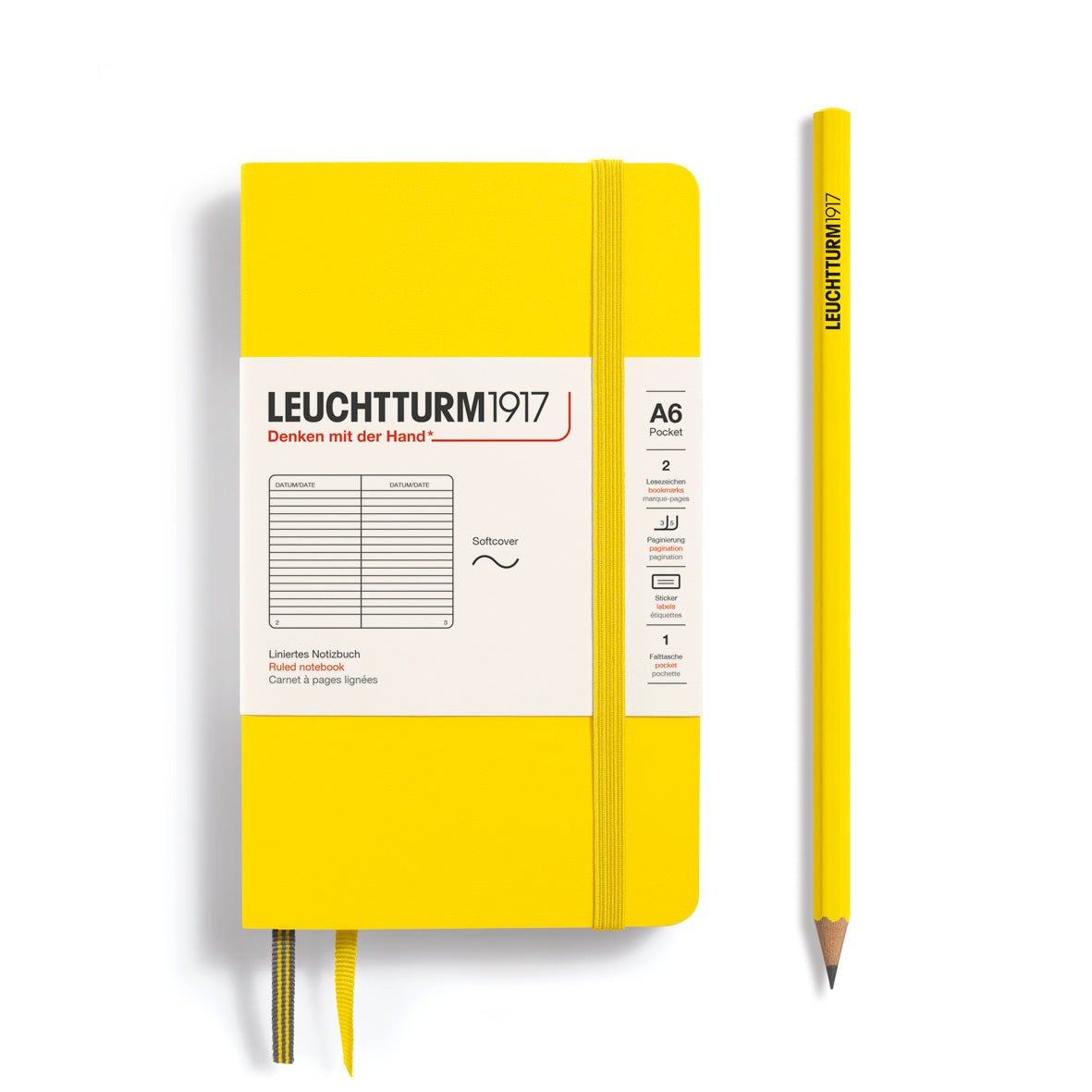 Carnet LEUCHTTURM1917 Classic - A6 - Softcover - Ligné - Lemon - 4004117495168