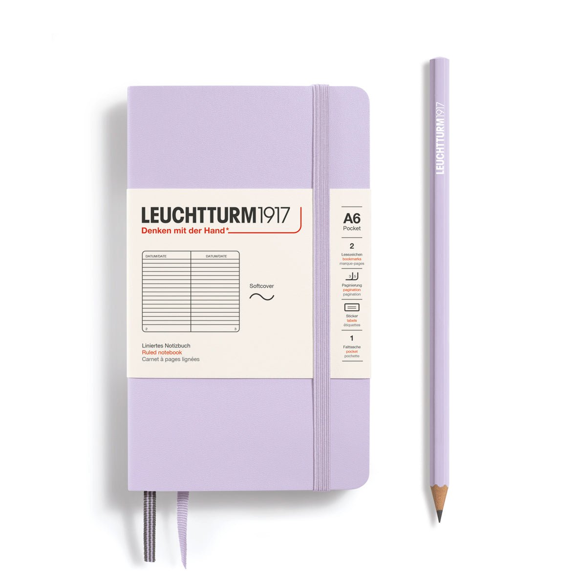 Carnet LEUCHTTURM1917 Classic - A6 - Softcover - Ligné - Lilac - 4004117632846