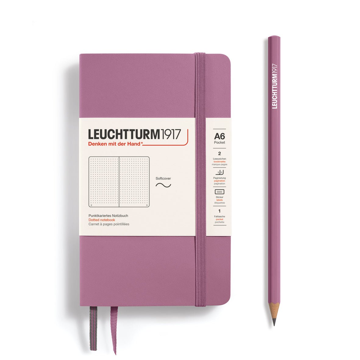 Carnet LEUCHTTURM1917 Classic - A6 - Softcover - Pointillé - Dusty Rose - 