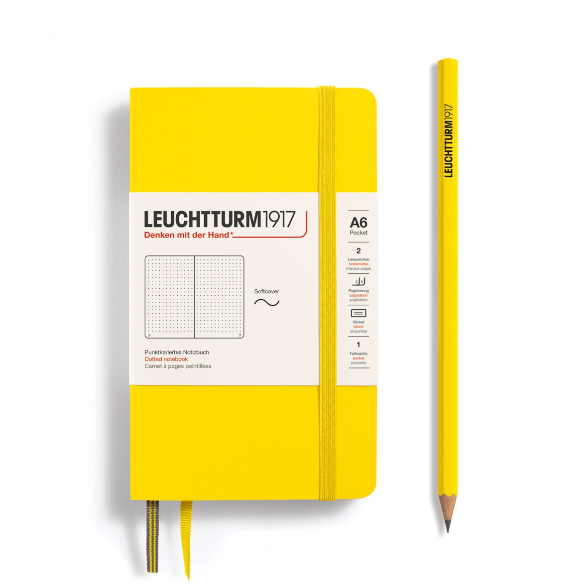 Carnet LEUCHTTURM1917 Classic - A6 - Softcover - Pointillé - Lemon - 4004117495175