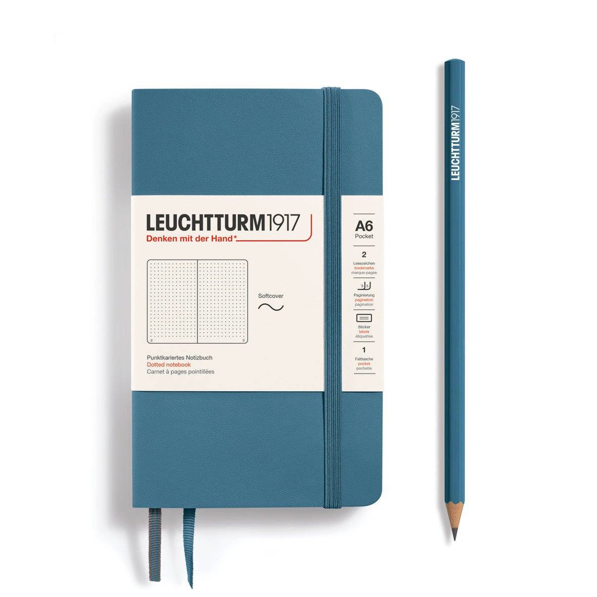 Carnet LEUCHTTURM1917 Classic - A6 - Softcover - Pointillé - Stone Blue - 4004117610912