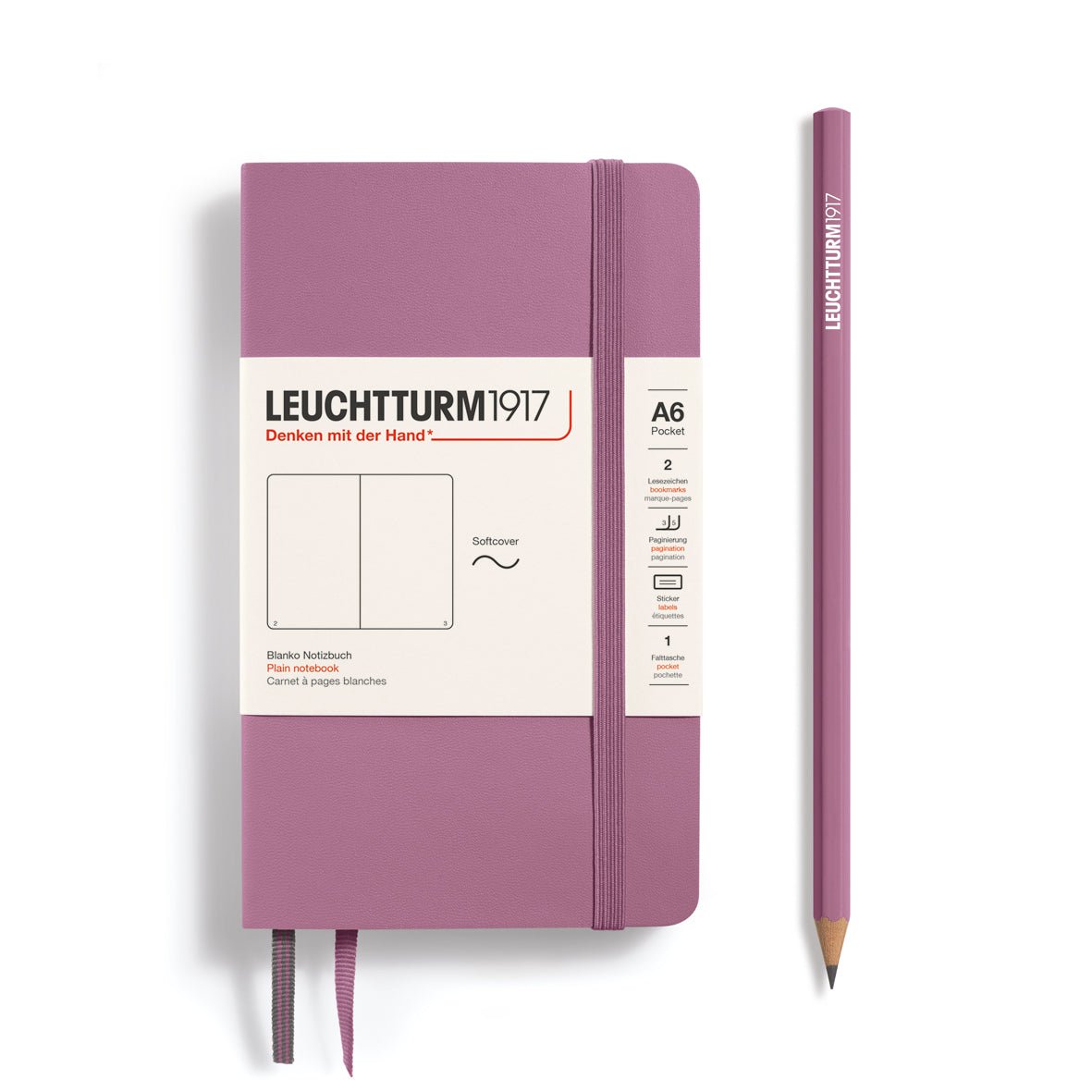 Carnet LEUCHTTURM1917 Classic - A6 - Softcover - Uni - Dusty Rose - 