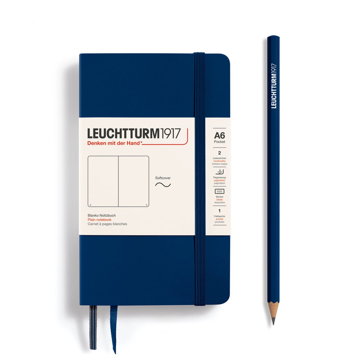 Carnet LEUCHTTURM1917 Classic - A6 - Softcover - Uni - Navy - 4004117468353