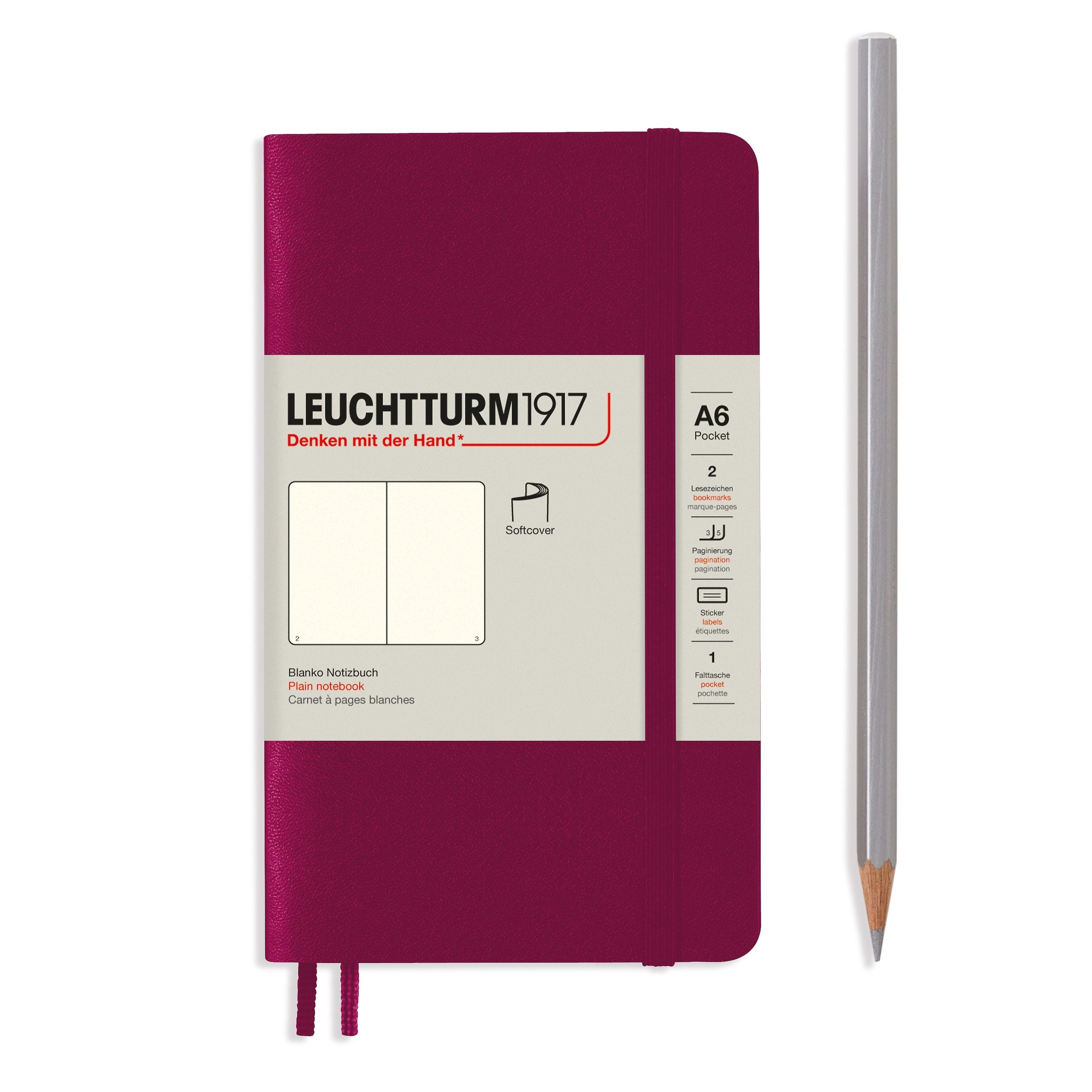 Carnet LEUCHTTURM1917 Classic - A6 - Softcover - Uni - Port Red - 4004117583155