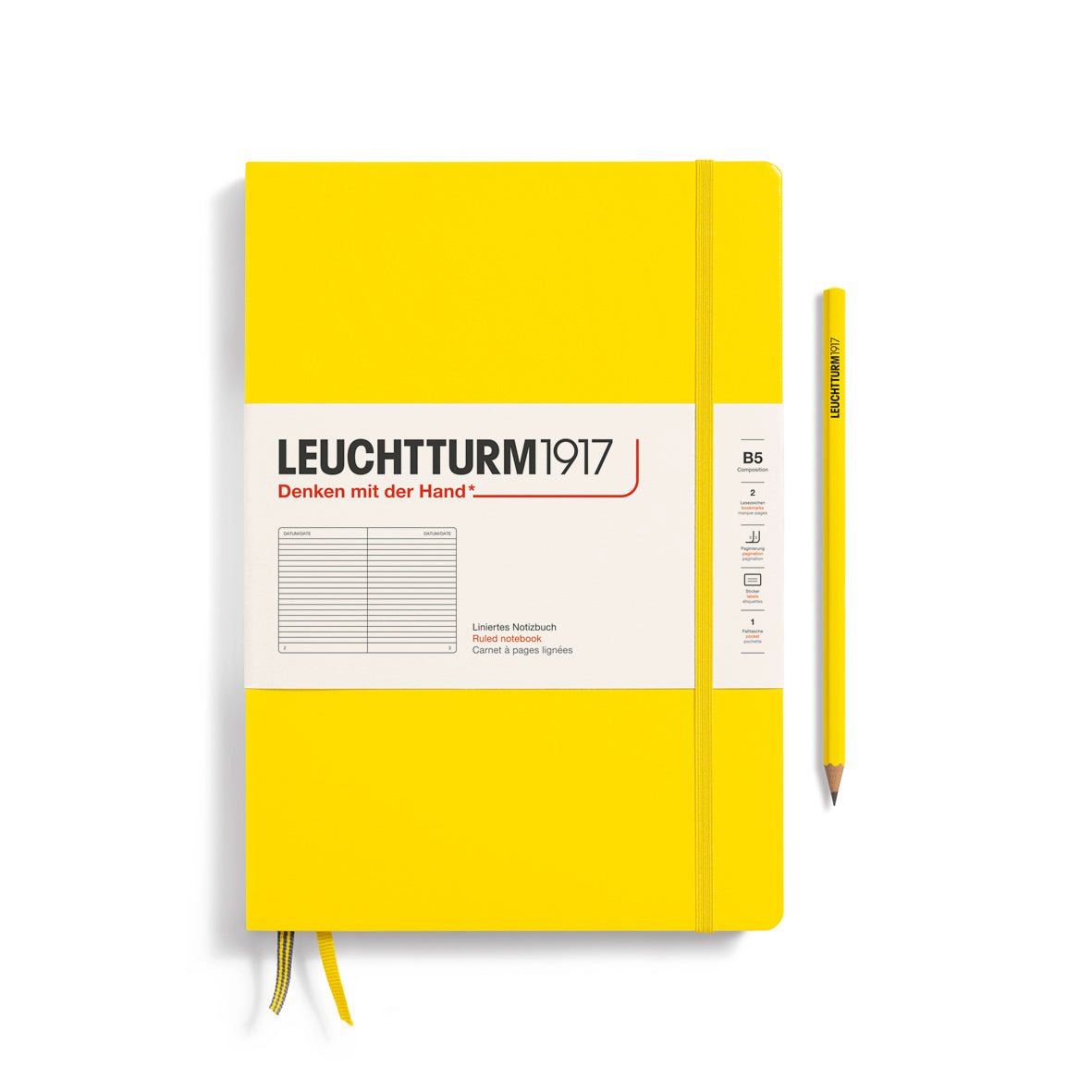 Carnet LEUCHTTURM1917 Classic - B5 - Hardcover - Ligné - Lemon - 4004117616037