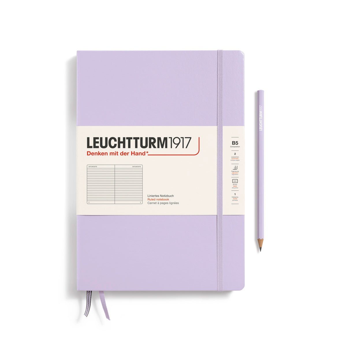 Carnet LEUCHTTURM1917 Classic - B5 - Hardcover - Ligné - Lilac - 4004117632754