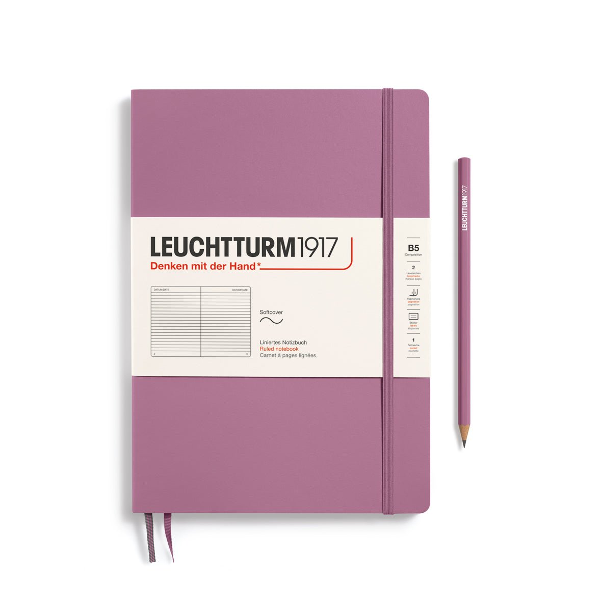 Carnet LEUCHTTURM1917 Classic - B5 - Softcover - Ligné - Dusty Rose - 