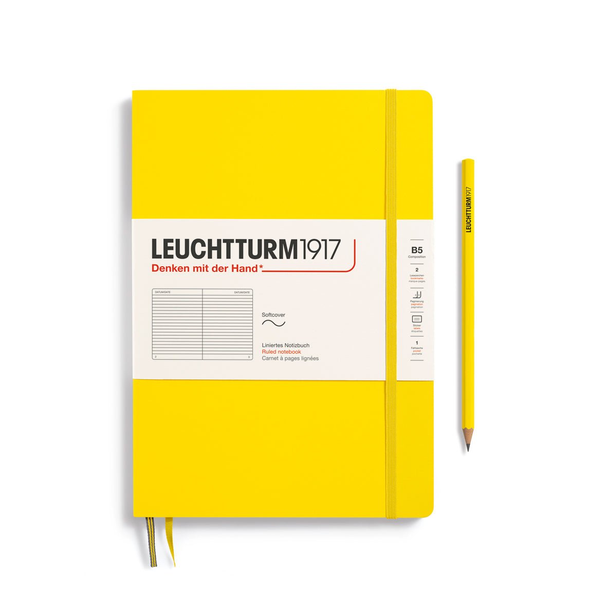 Carnet LEUCHTTURM1917 Classic - B5 - Softcover - Ligné - Lemon - 4004117495137