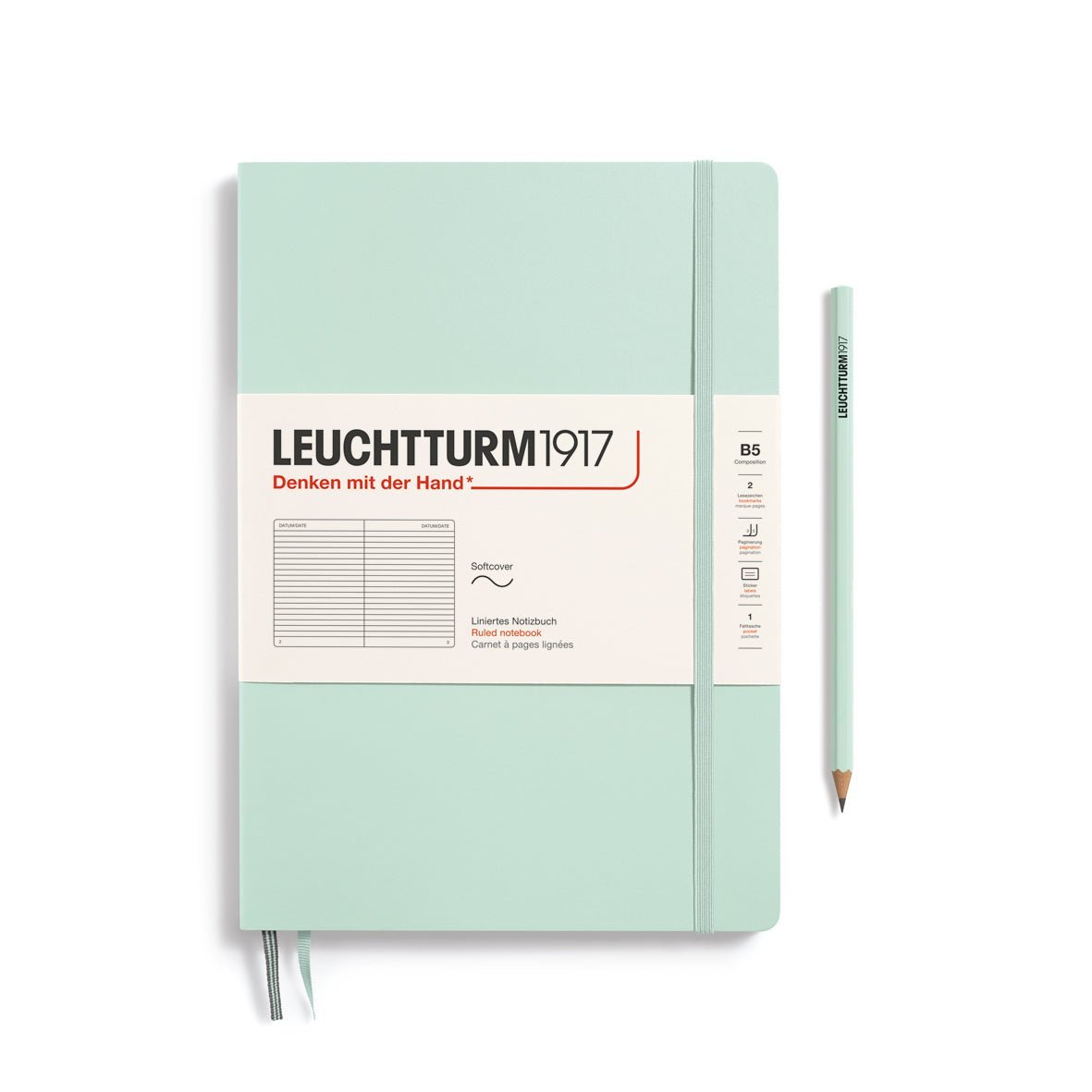 Carnet LEUCHTTURM1917 Classic - B5 - Softcover - Ligné - Mint Green - 4004117648014