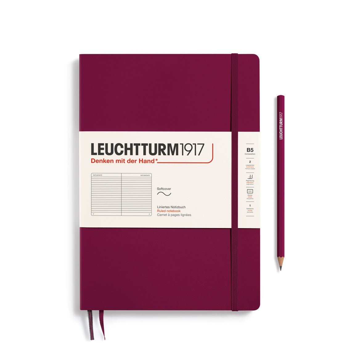 Carnet LEUCHTTURM1917 Classic - B5 - Softcover - Ligné - Port Red - 4004117551680