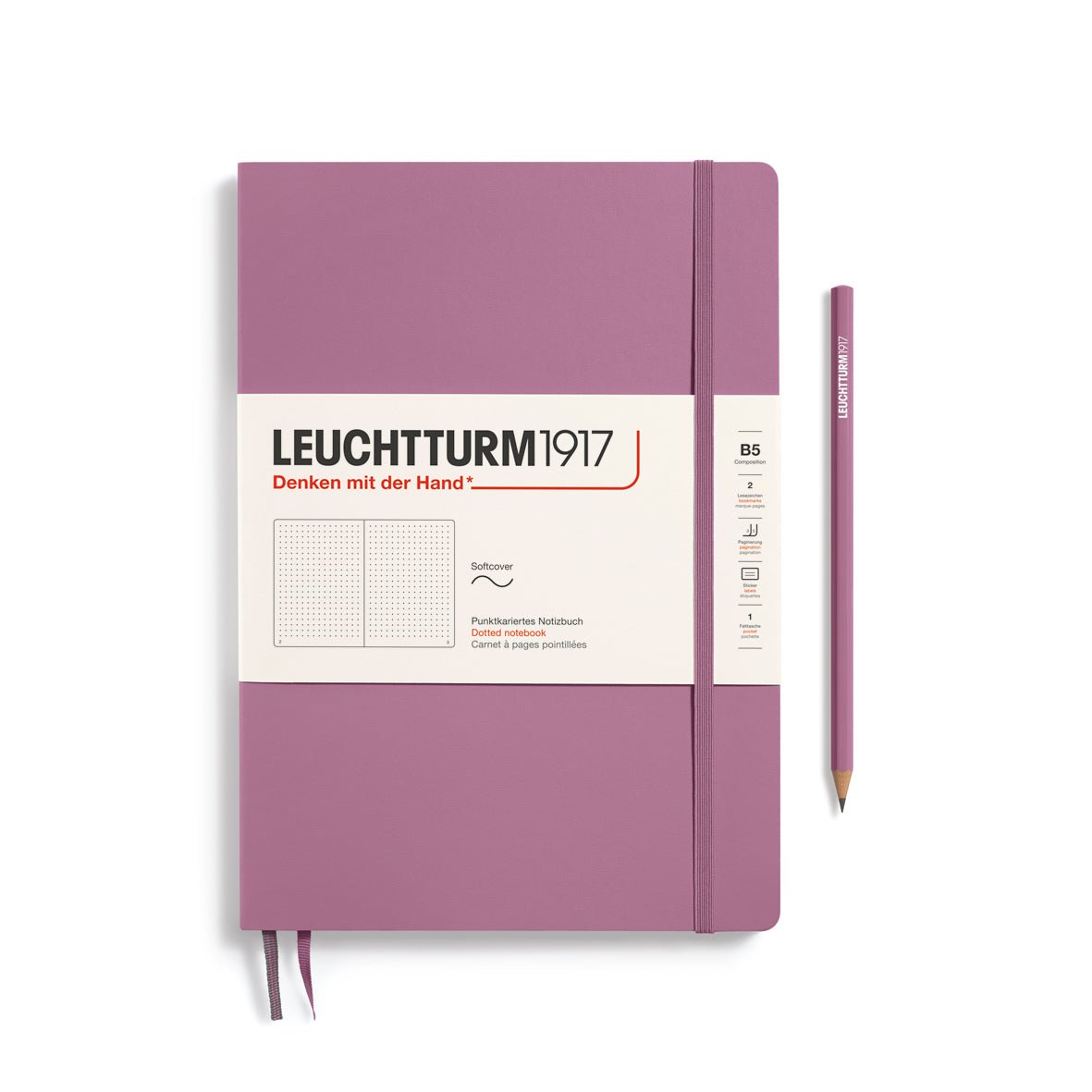 Carnet LEUCHTTURM1917 Classic - B5 - Softcover - Pointillé - Dusty Rose - 