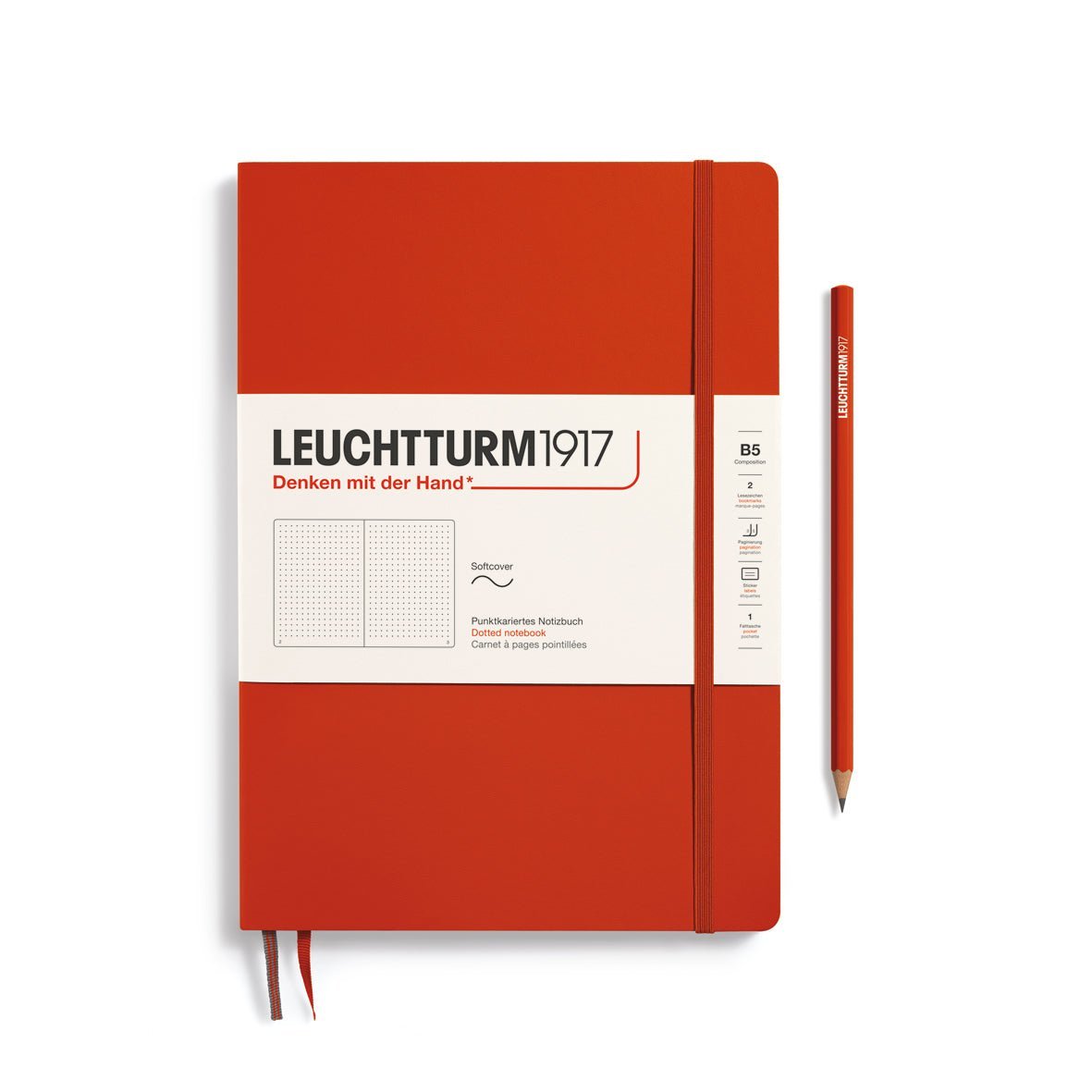 Carnet LEUCHTTURM1917 Classic - B5 - Softcover - Pointillé - Fox Red - 4004117647949