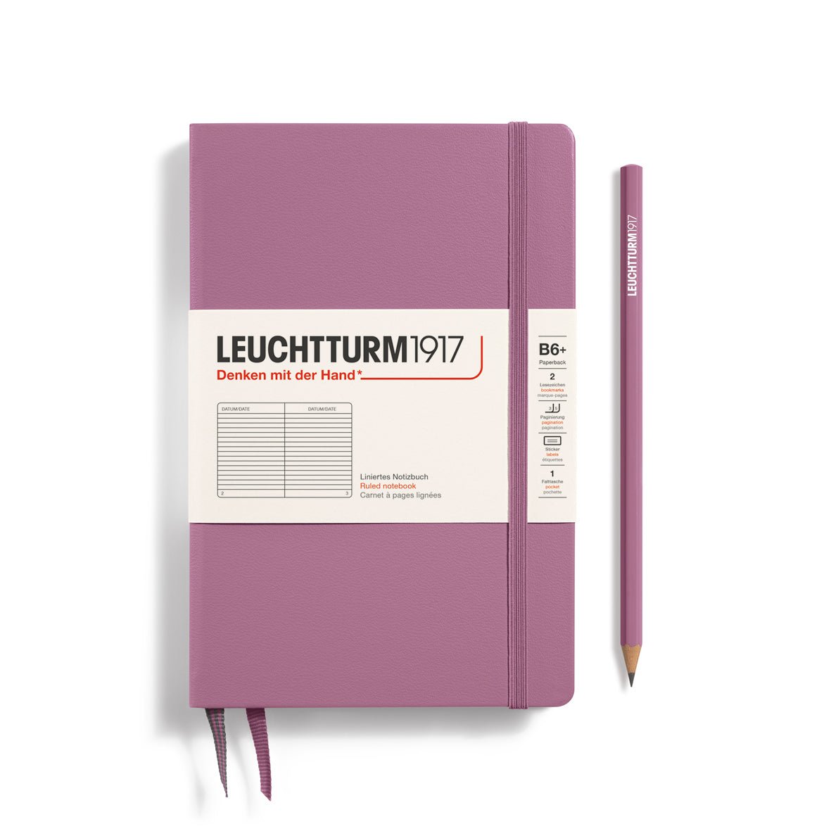 Carnet LEUCHTTURM1917 Classic - B6+ - Hardcover - Ligné - Dusty Rose - 