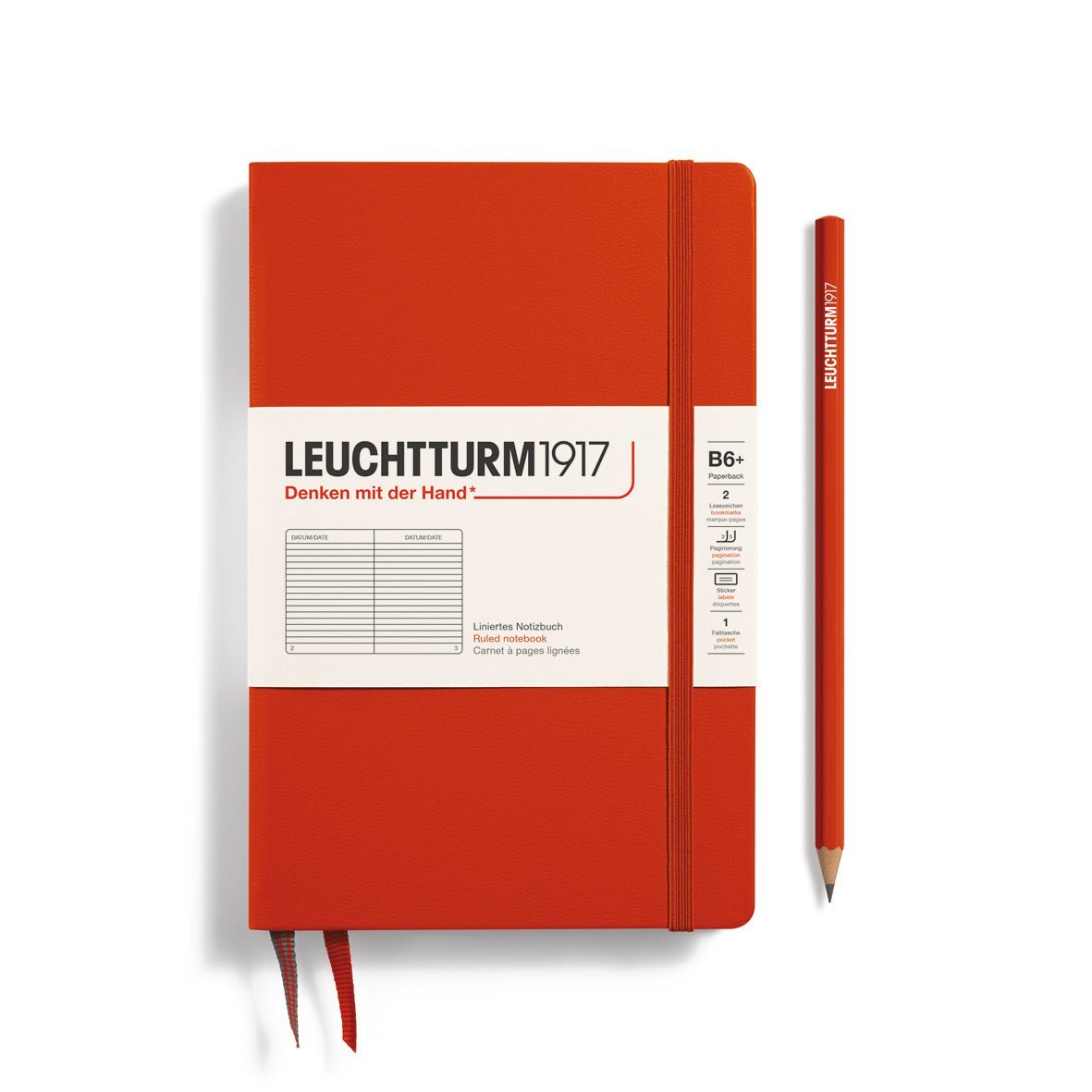 Carnet LEUCHTTURM1917 Classic - B6+ - Hardcover - Ligné - Fox Red - 4004117647741