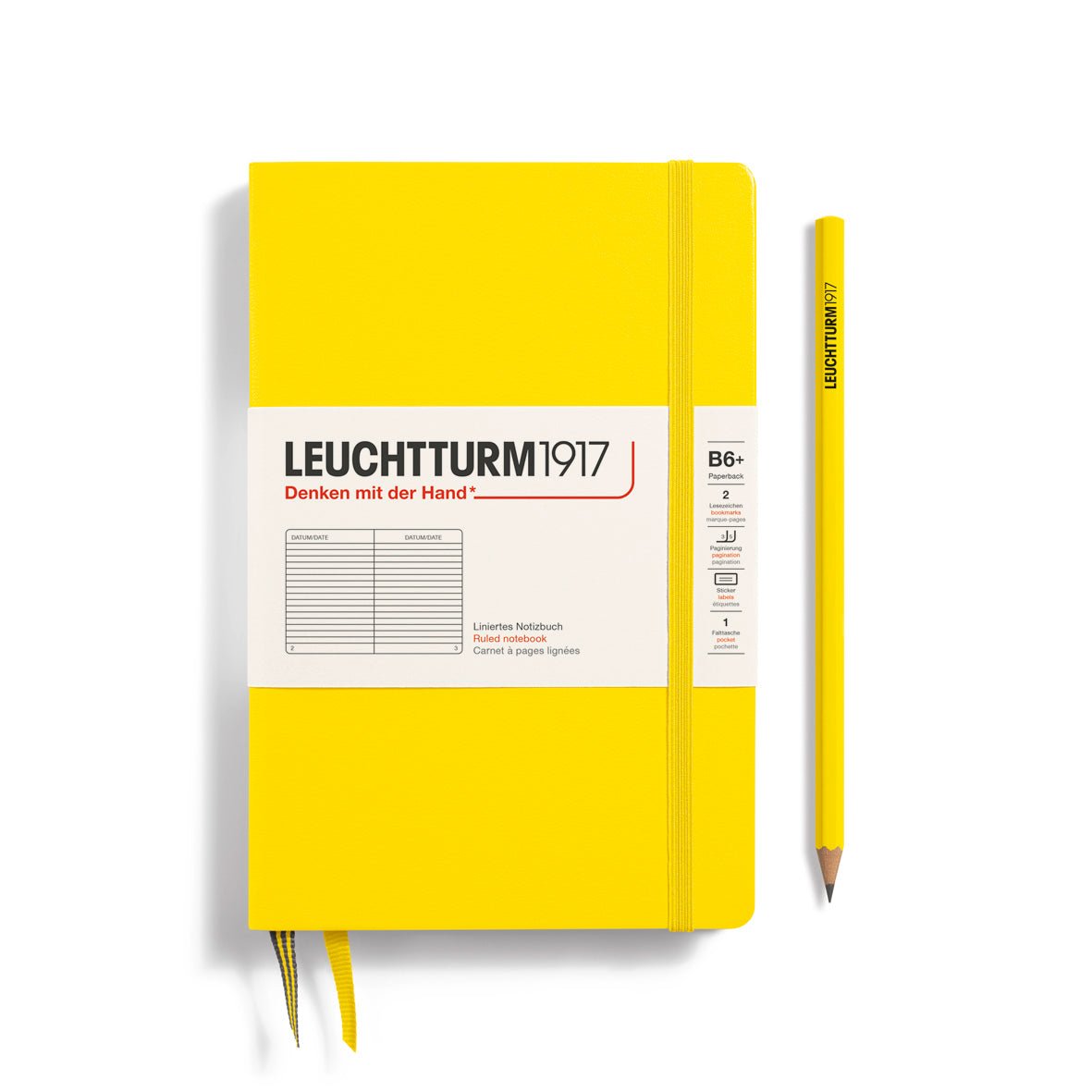 Carnet LEUCHTTURM1917 Classic - B6+ - Hardcover - Ligné - Lemon - 4004117635557