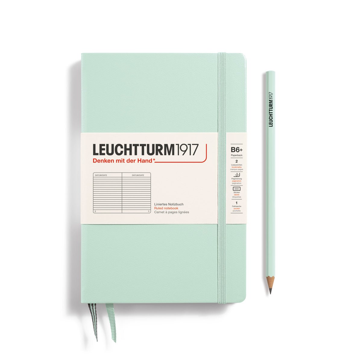 Carnet LEUCHTTURM1917 Classic - B6+ - Hardcover - Ligné - Mint Green - 4004117647802