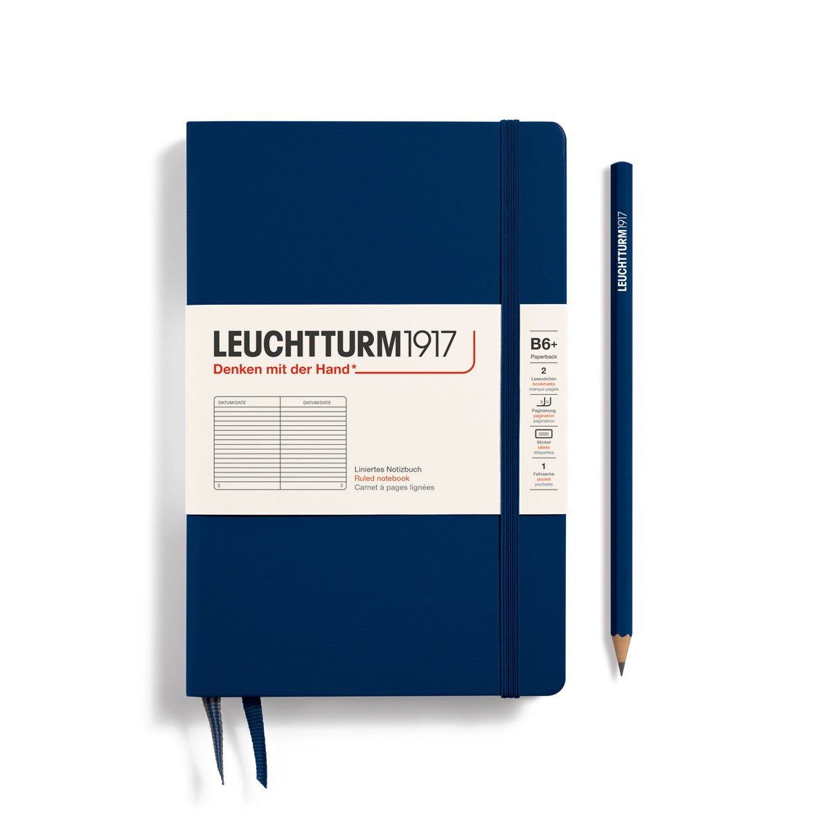 Carnet LEUCHTTURM1917 Classic - B6+ - Hardcover - Ligné - Navy - 4004117635649