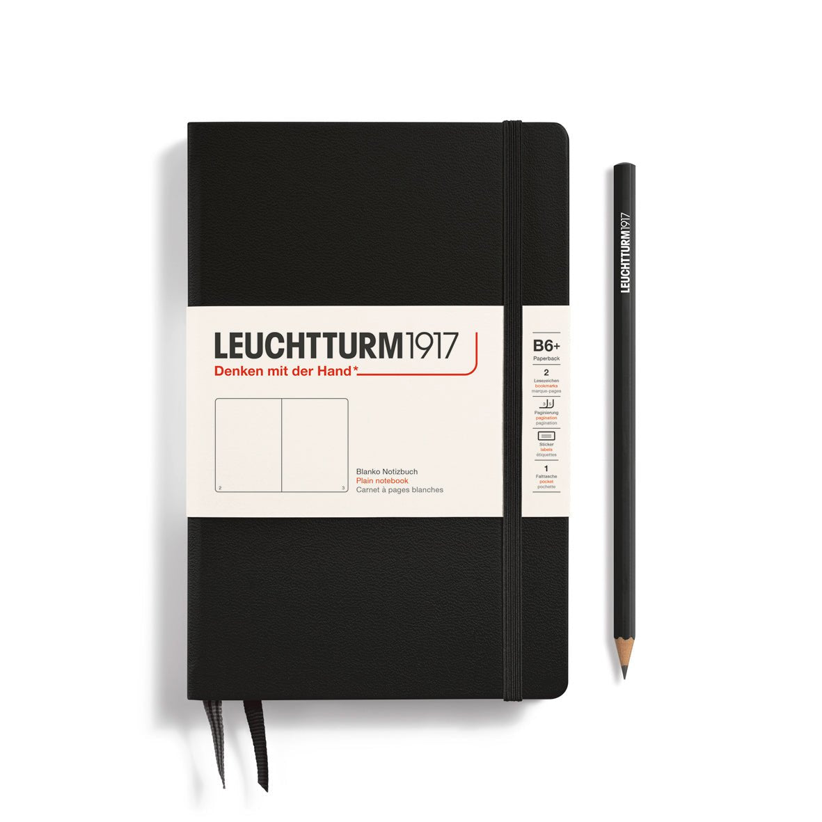 Carnet LEUCHTTURM1917 Classic - B6+ - Hardcover - Uni - Black - 4004117635687