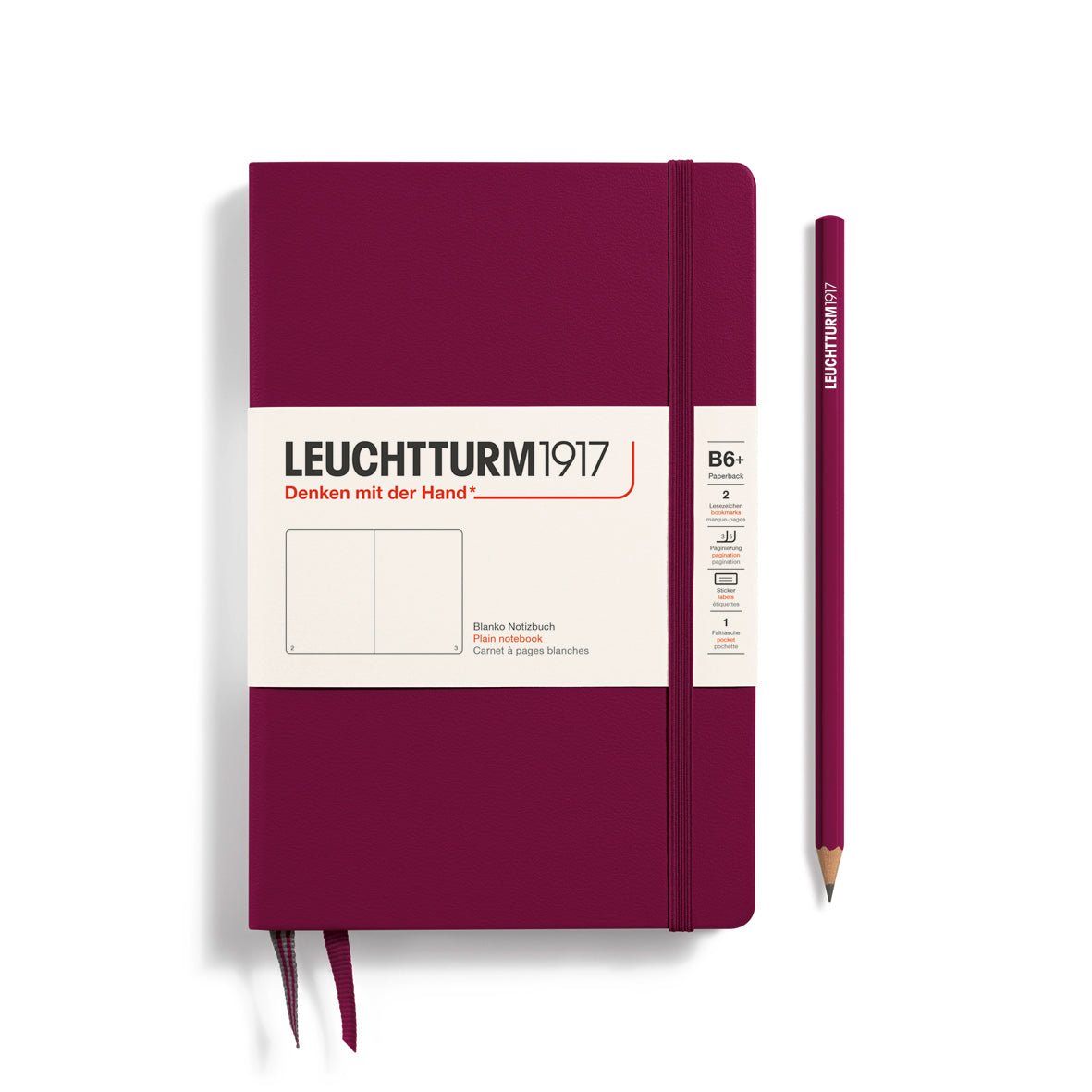 Carnet LEUCHTTURM1917 Classic - B6+ - Hardcover - Uni - Port Red - 4004117635472