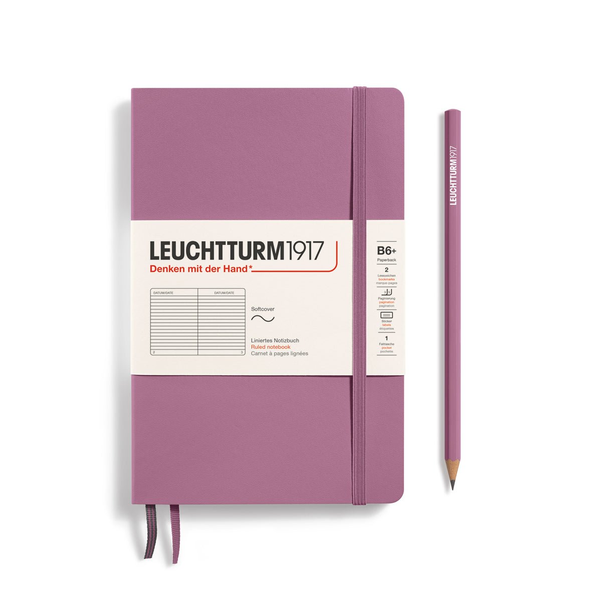 Carnet LEUCHTTURM1917 Classic - B6+ - Softcover - Ligné - Dusty Rose - 