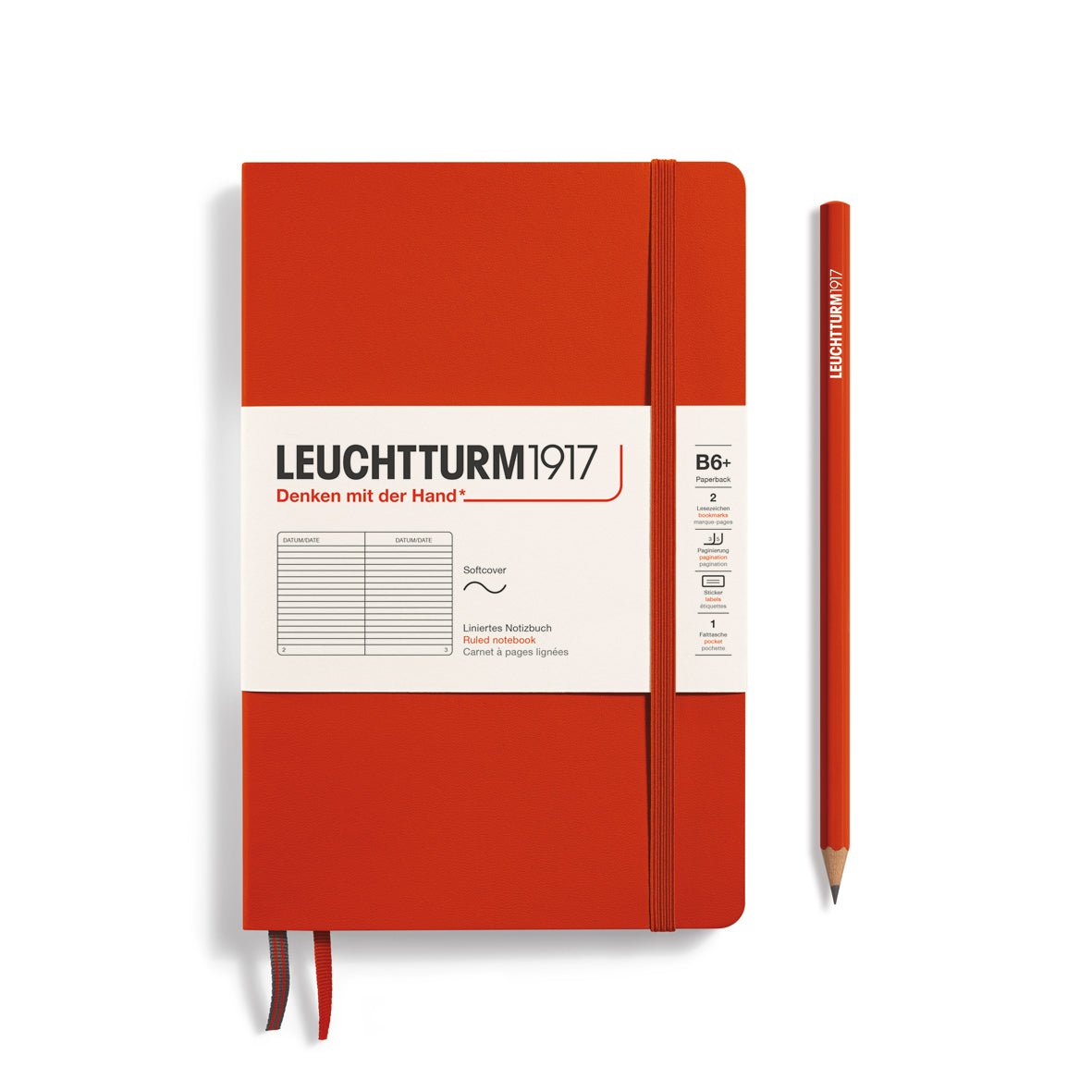 Carnet LEUCHTTURM1917 Classic - B6+ - Softcover - Ligné - Fox Red - 4004117648045