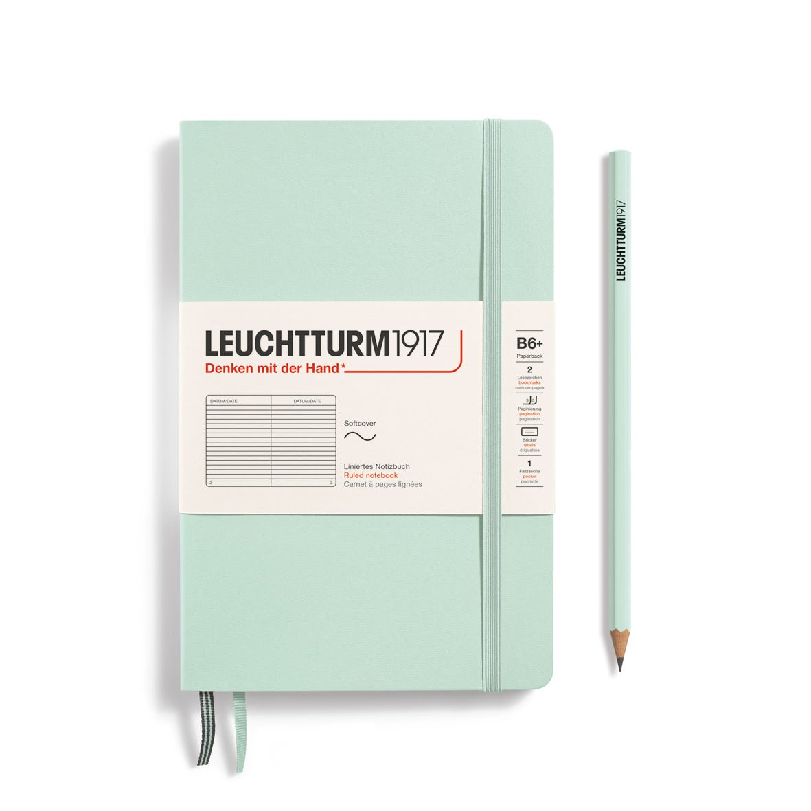 Carnet LEUCHTTURM1917 Classic - B6+ - Softcover - Ligné - Mint Green - 4004117648106